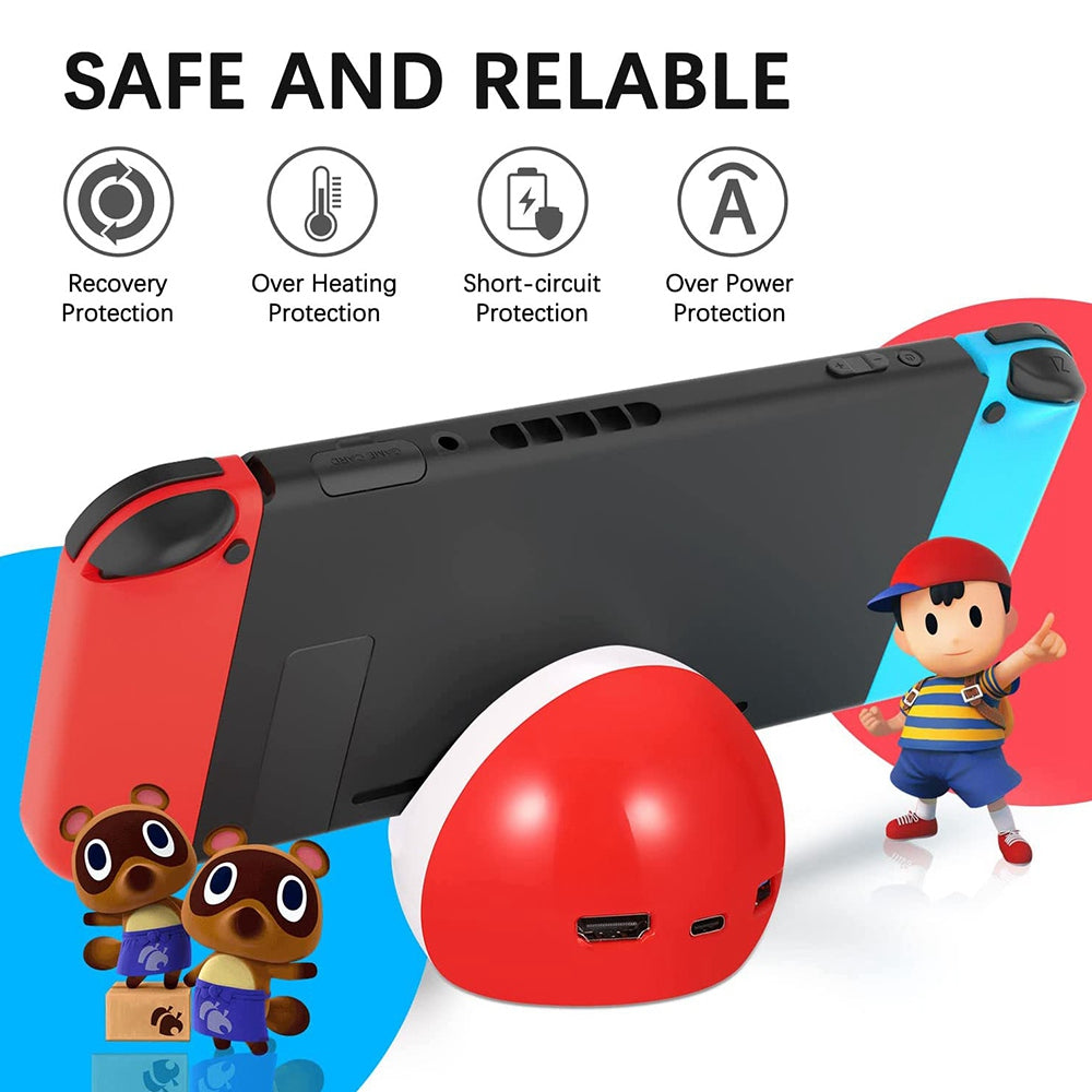 Multifunction Charging Dock for Nintendo Switch Game Console Mini Portable Charging Stand with HDMI Port Support 4K / 1080P Display Multifunction Charging Dock for Nintendo Switch Game Console Mini Portable Charging Stand with HDMI Port Support 4K / 1080P Display